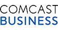 Image is of the Comcast Business logo which shows the Comcast anme in black above the word business in blue.